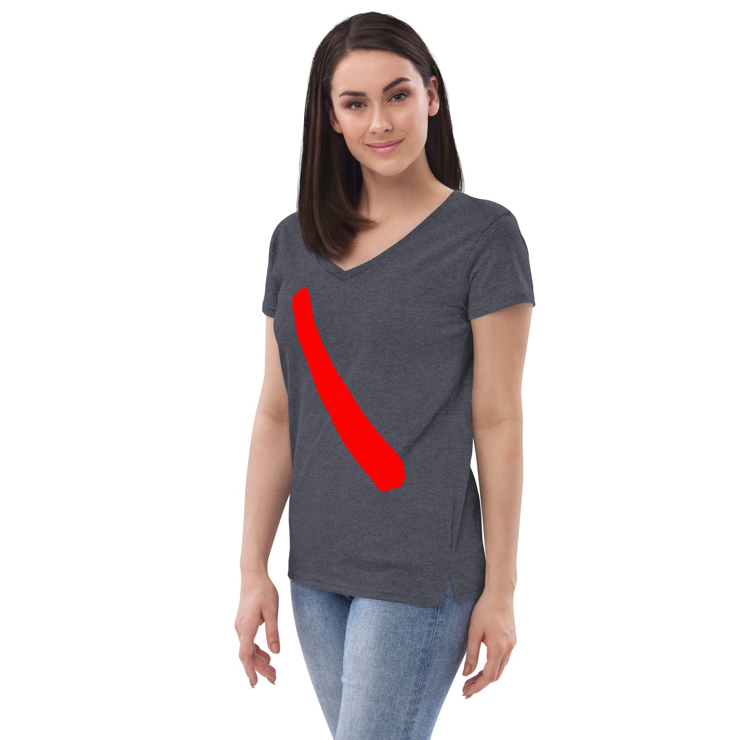 Women’s recycled v-neck t-shirt (Abstract Chic collection)