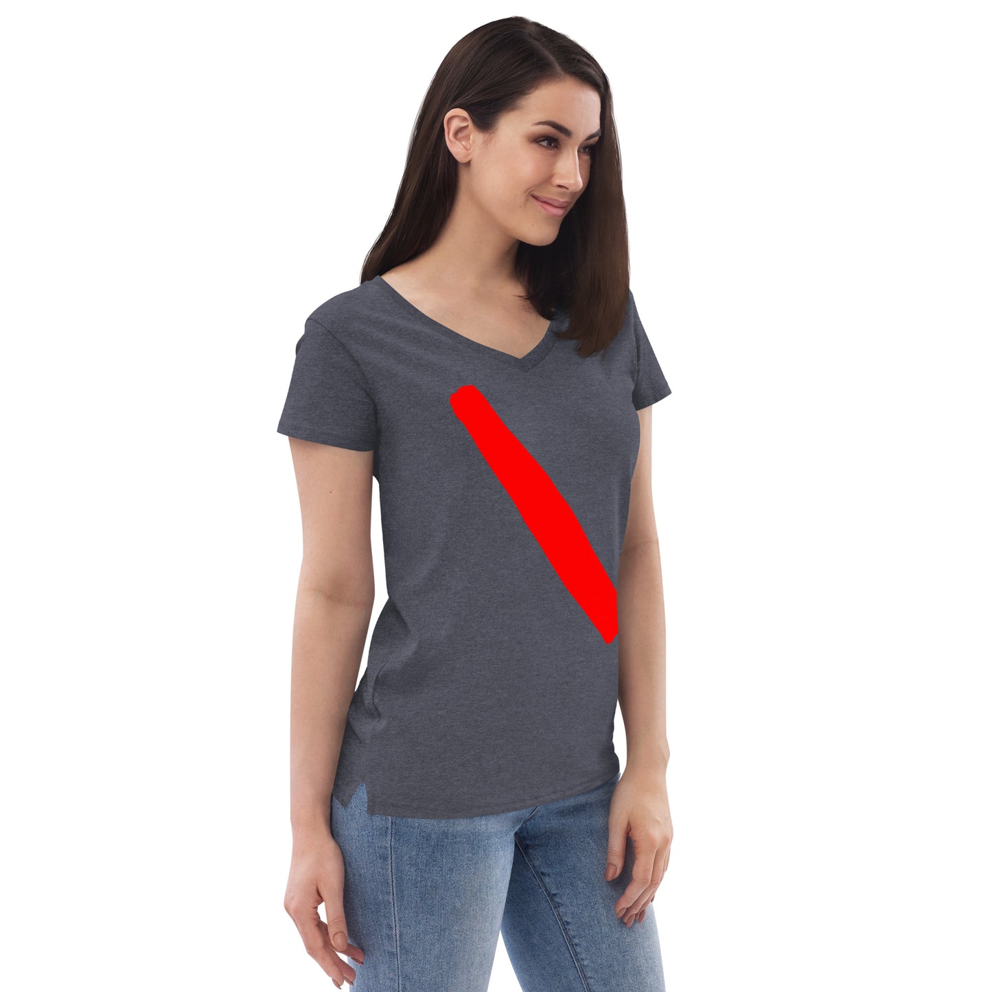 Women’s recycled v-neck t-shirt (Abstract Chic collection)