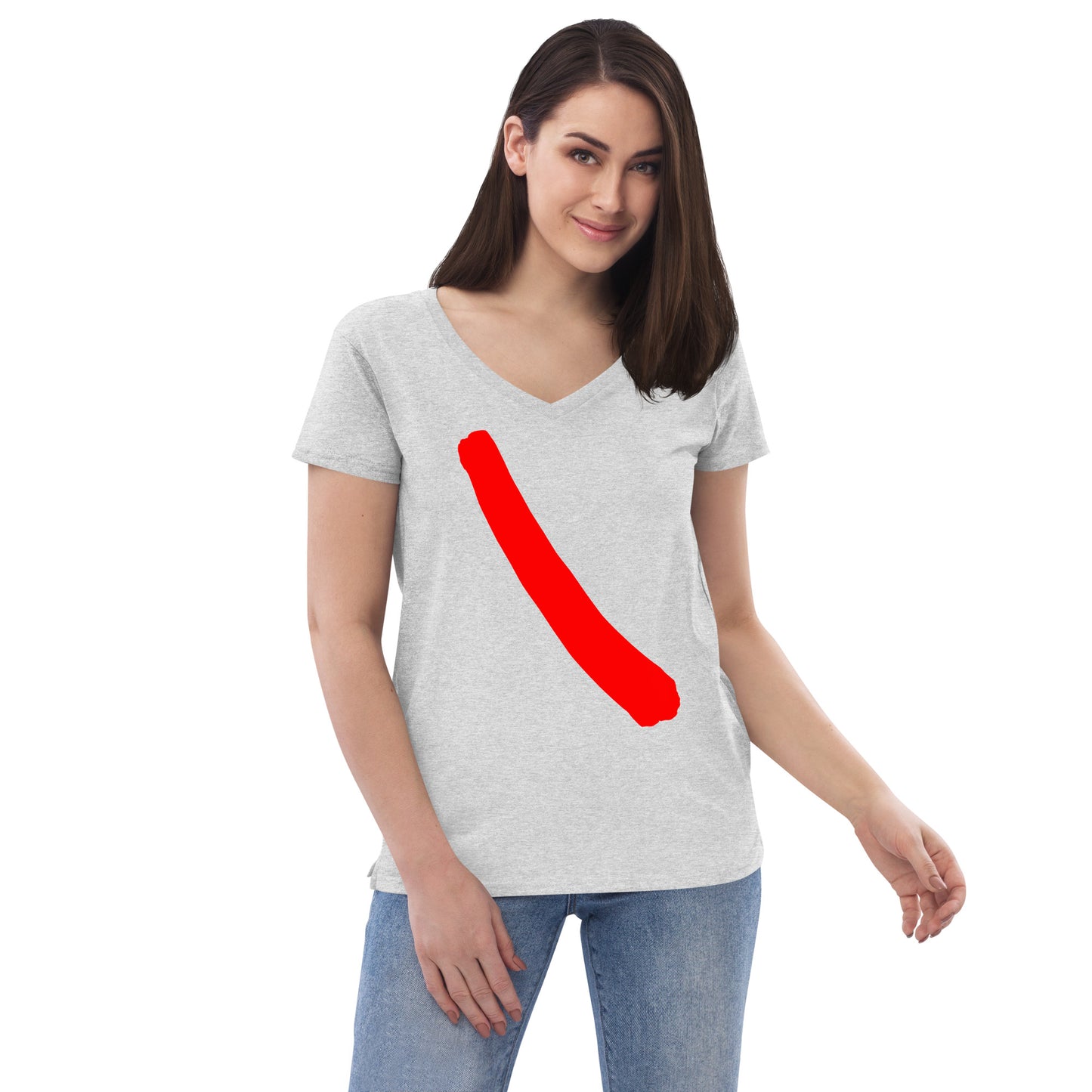 Women’s recycled v-neck t-shirt (Abstract Chic collection)