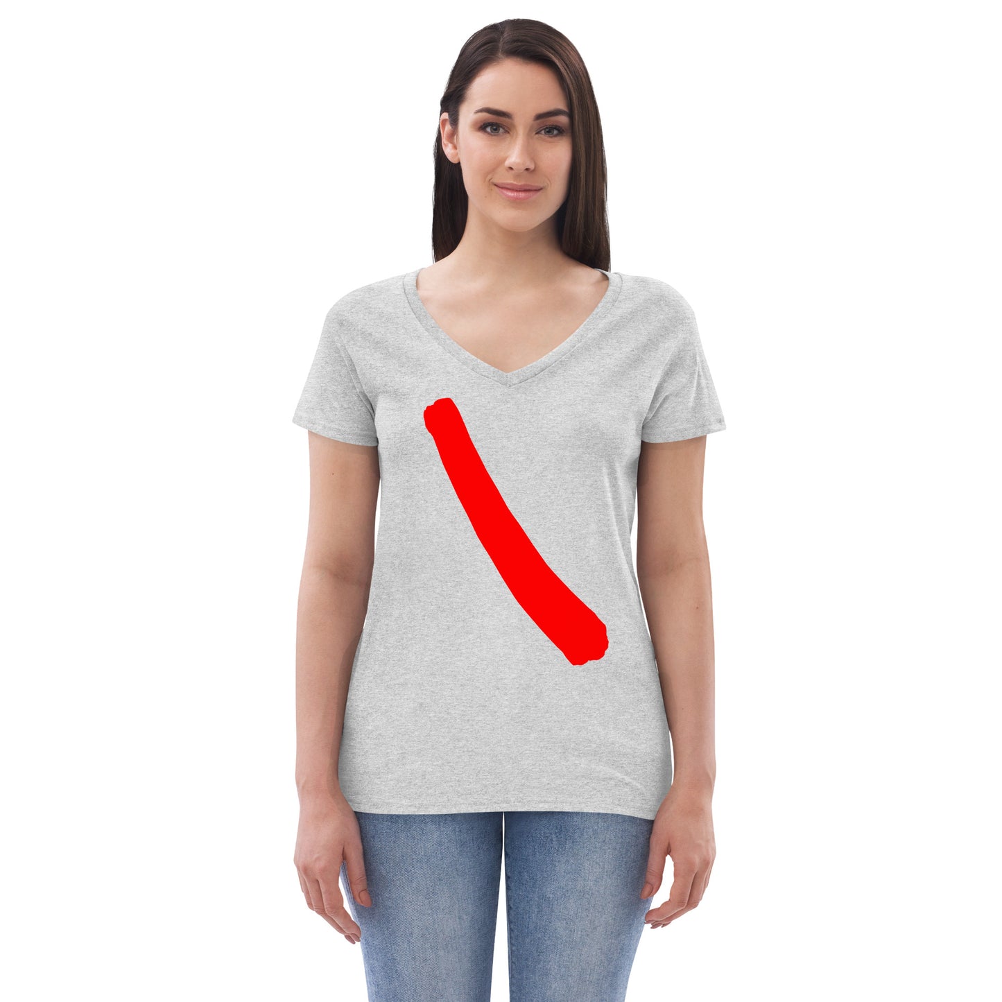 Women’s recycled v-neck t-shirt (Abstract Chic collection)