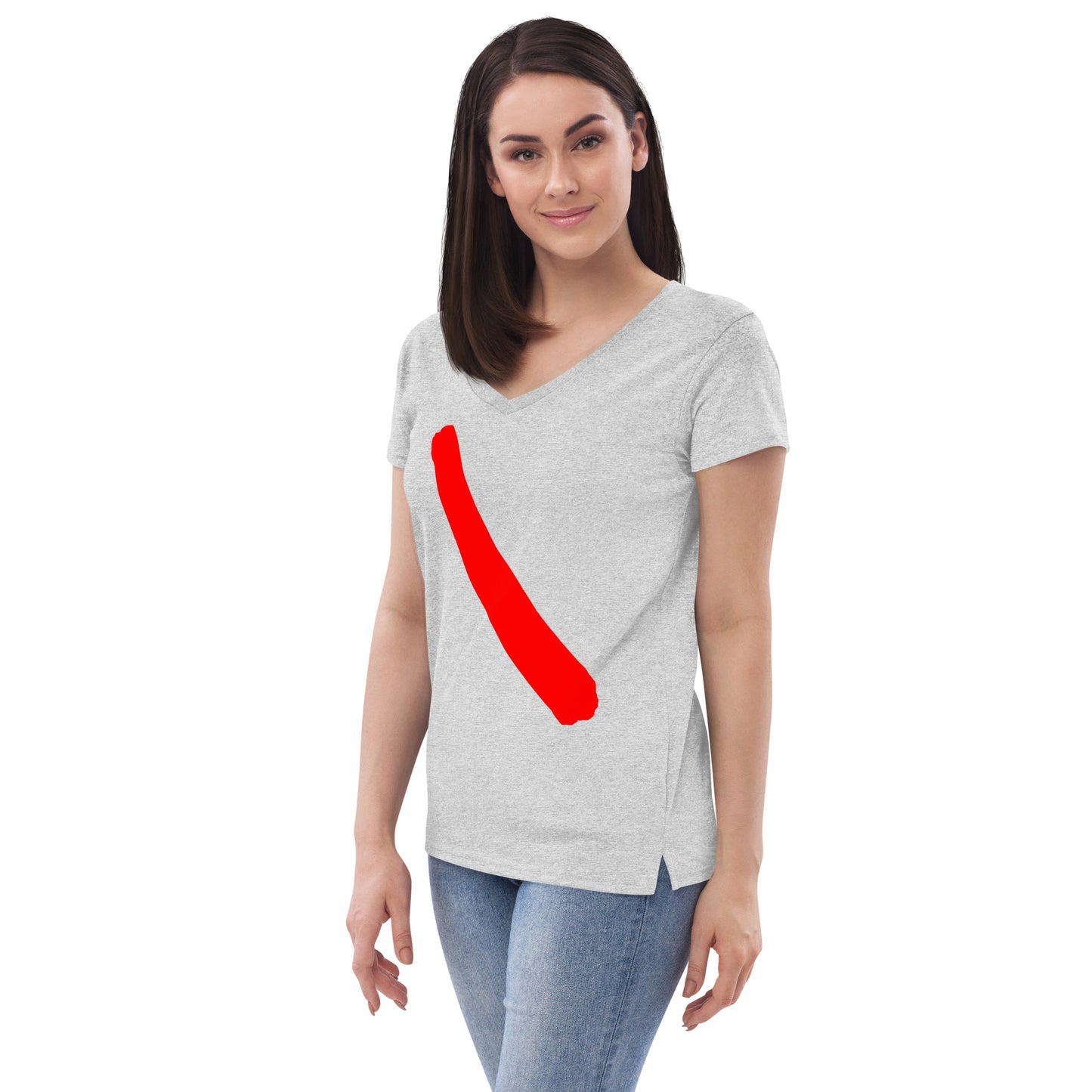 Women’s recycled v-neck t-shirt (Abstract Chic collection)