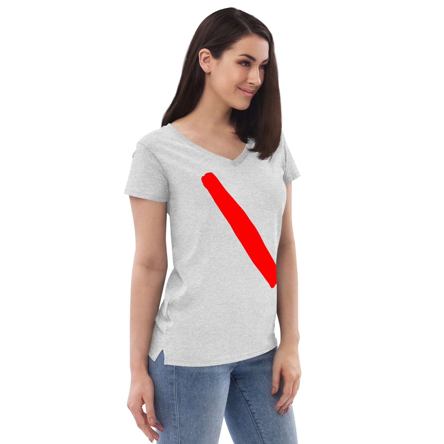 Women’s recycled v-neck t-shirt (Abstract Chic collection)